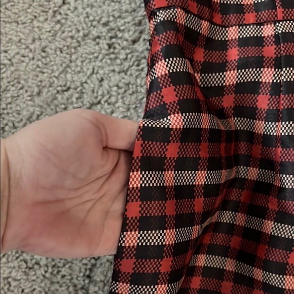 NWOT Hutch From Anthropologie Red Plaid Bow Jumpsuit - Size 4 - Picture 5 of 9